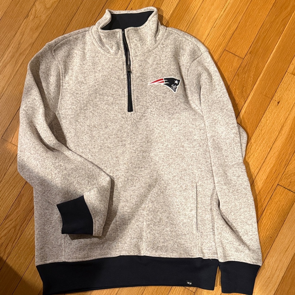 Men's Gray Half-Zip Sweater